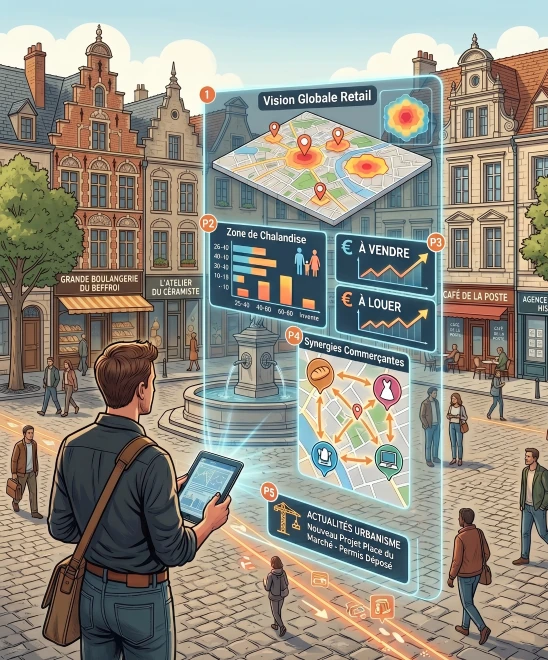 application pour retailers et acteurs des centres-viles
