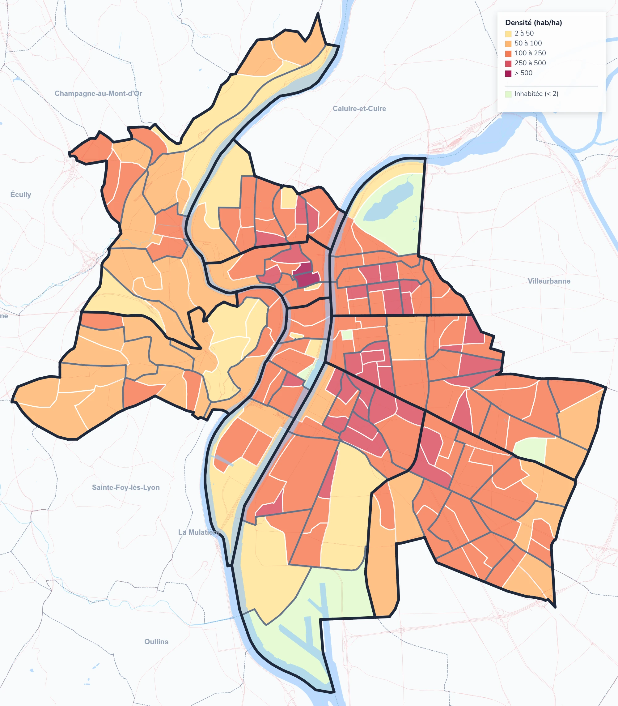 Données démographiques par quartier