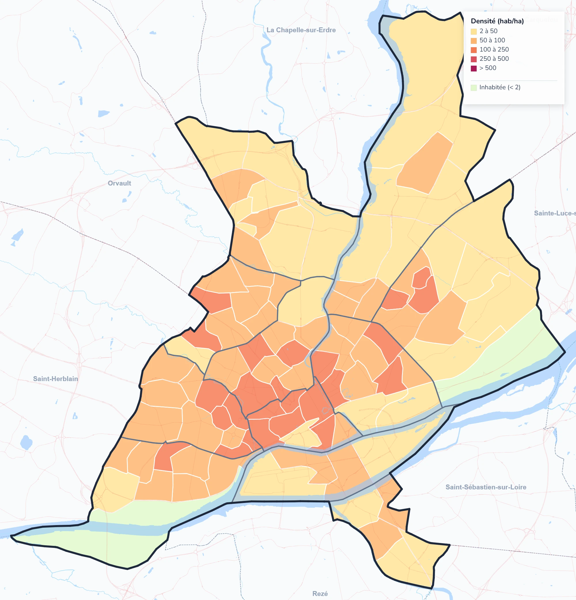 Données démographiques par quartier