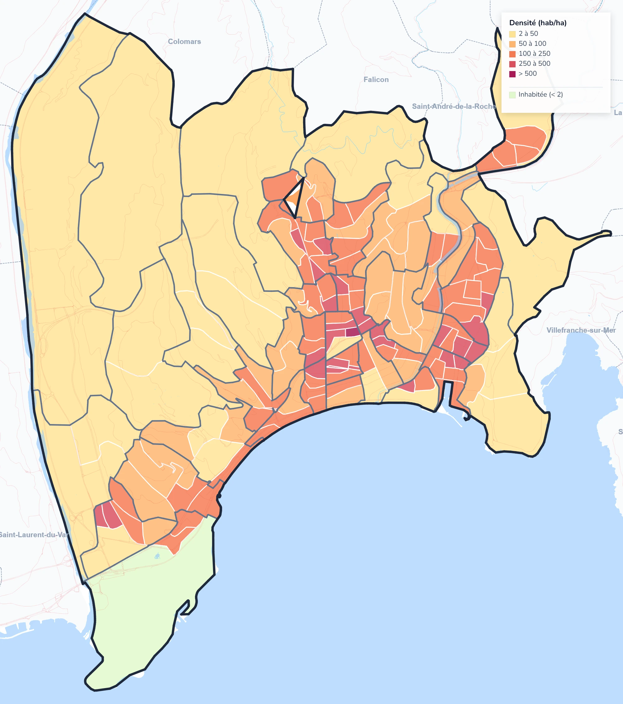 Données démographiques par quartier