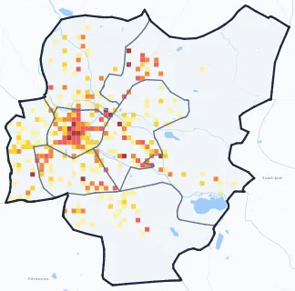 Carte des commerces de Bourg-en-Bresse