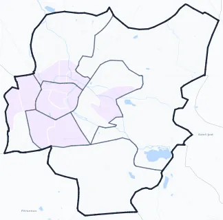 Carte de densité de population étudiante de Bourg-en-Bresse