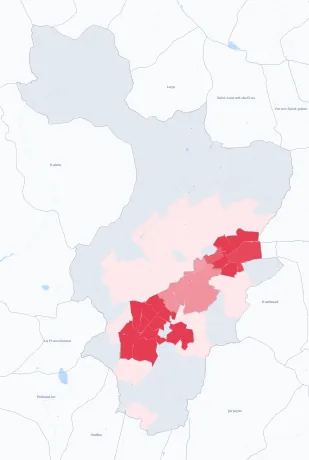 Carte de la valeur locative de référence de Gap