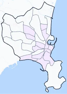Carte de densité de population étudiante de Antibes