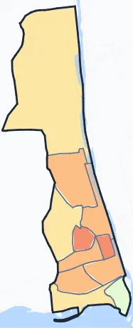 Carte de densité de population de Saint-Laurent-du-Var