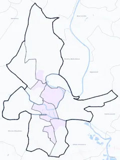 Carte de densité de population étudiante de Charleville-Mézières