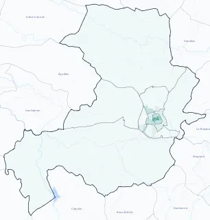 Carte de densité d'emplois salariés estimés de Aix-en-Provence