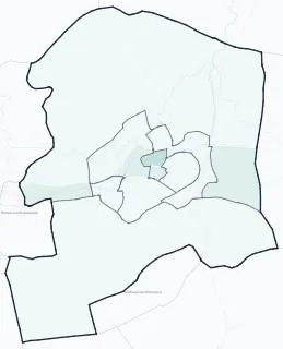 Carte de densité d'emplois salariés estimés de Aubagne