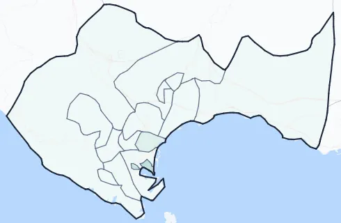 Carte de densité d'emplois salariés estimés de La Ciotat