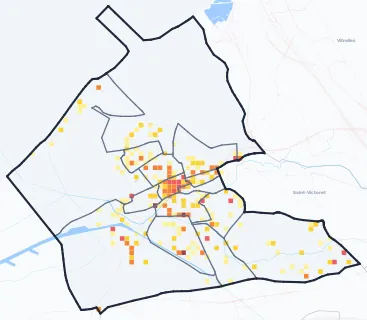 Carte des commerces de Marignane