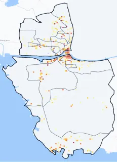 Carte des commerces de Martigues
