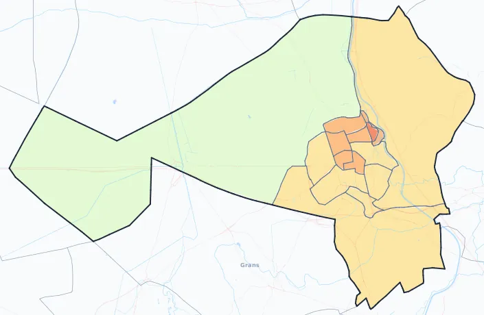 Carte de densité de population de Salon-de-Provence