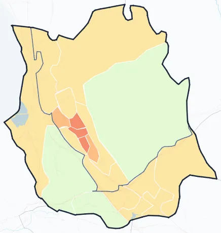 Carte de densité de population de Vitrolles