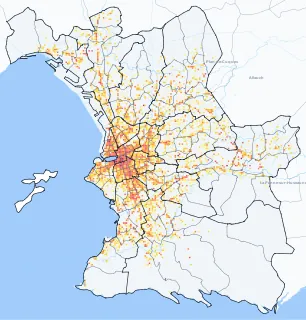 Carte des commerces de Marseille