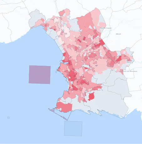 Carte de la valeur locative de référence de Marseille