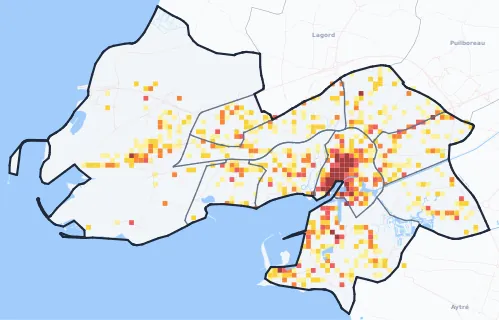 Carte des commerces de La Rochelle