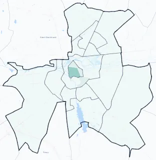 Carte de densité d'emplois salariés estimés de Bourges