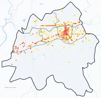 Carte des commerces de Brive-la-Gaillarde