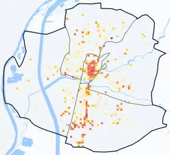 Carte des commerces de Montélimar
