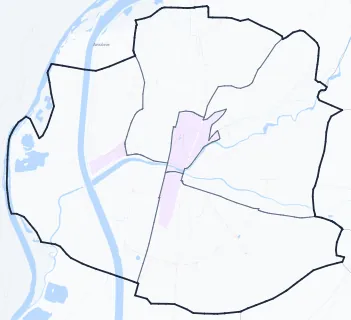 Carte de densité de population étudiante de Montélimar