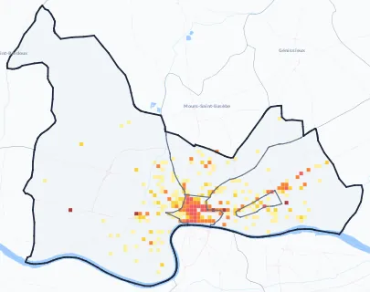Carte des commerces de Romans-sur-Isère