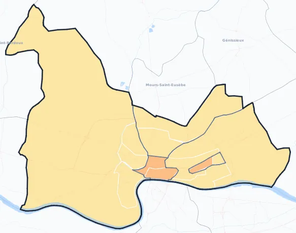 Carte de densité de population de Romans-sur-Isère