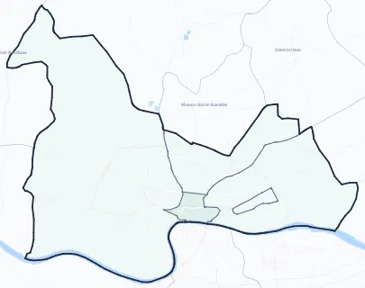 Carte de densité d'emplois salariés estimés de Romans-sur-Isère