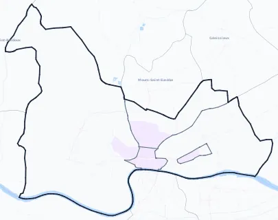 Carte de densité de population étudiante de Romans-sur-Isère