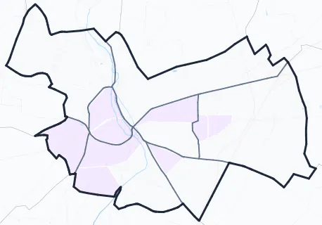 Carte de densité de population étudiante de Chartres