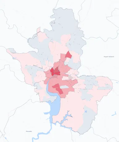 Carte de la valeur locative de référence de Quimper