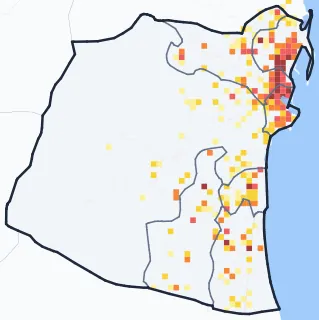 Carte des commerces de Bastia