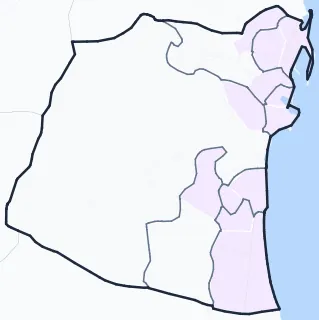 Carte de densité de population étudiante de Bastia