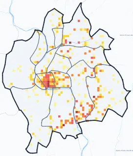 Carte des commerces de Alès