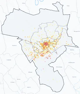 Carte des commerces de Nîmes