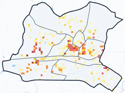 Carte des commerces de Colomiers