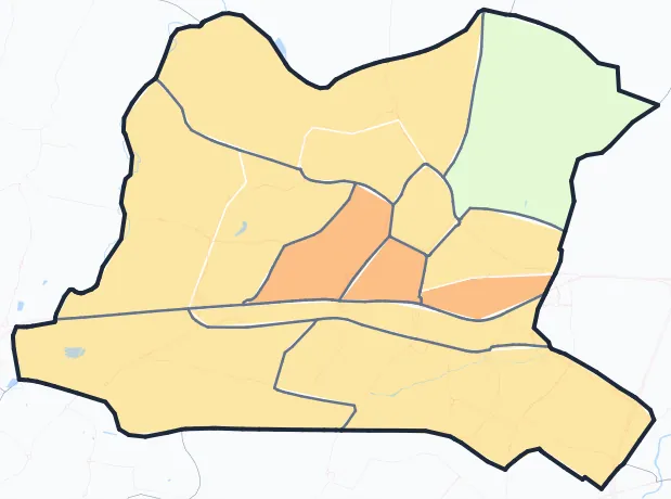 Carte de densité de population de Colomiers