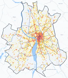 Carte des commerces de Toulouse