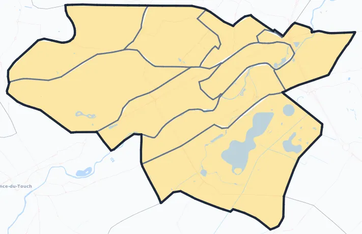 Carte de densité de population de Tournefeuille