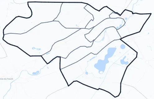 Carte de densité de population étudiante de Tournefeuille