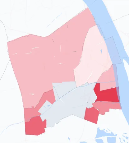 Carte de la valeur locative de référence de Bègles