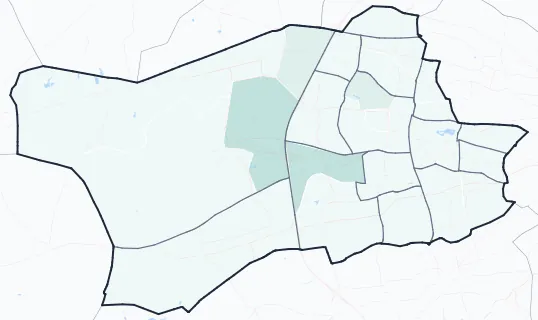 Carte de densité d'emplois salariés estimés de Mérignac