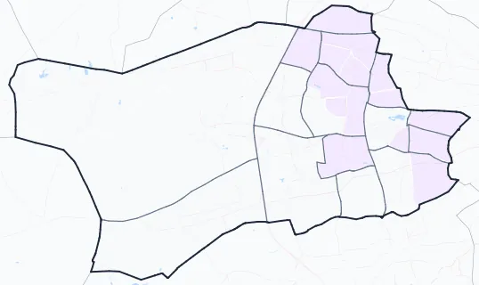 Carte de densité de population étudiante de Mérignac