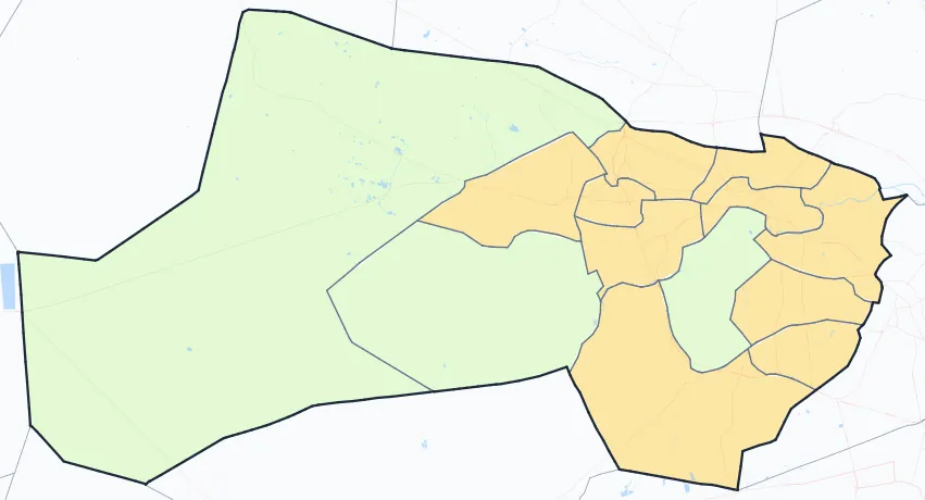 Carte de densité de population de Saint-Médard-en-Jalles