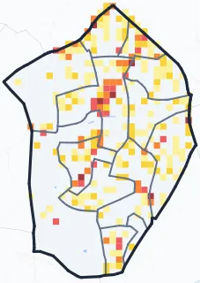 Carte des commerces de Talence