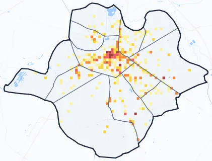 Carte des commerces de Châteauroux