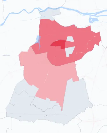 Carte de la valeur locative de référence de Joué-lès-Tours