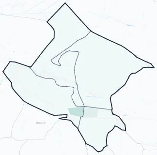 Carte de densité d'emplois salariés estimés de Bourgoin-Jallieu