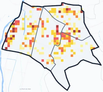 Carte des commerces de Échirolles