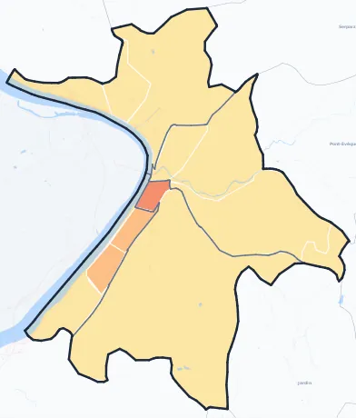 Carte de densité de population de Vienne