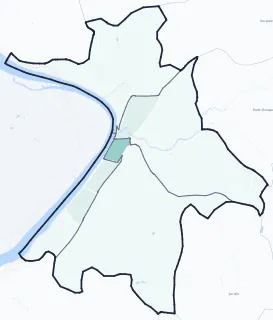 Carte de densité d'emplois salariés estimés de Vienne